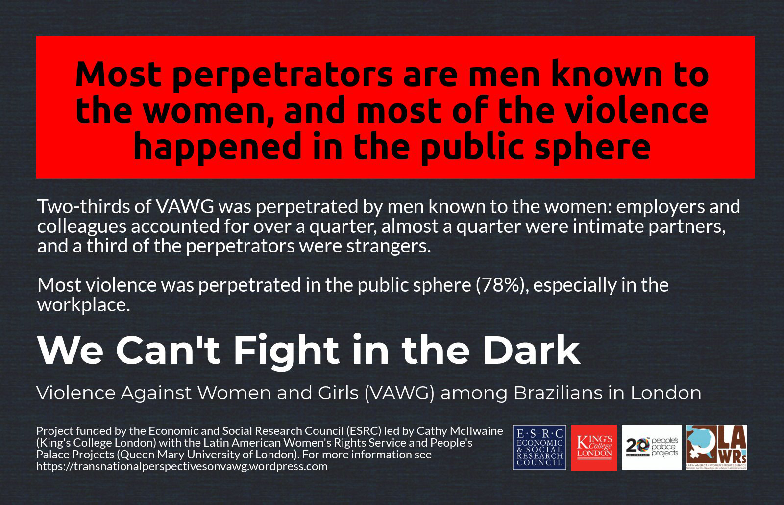 LAWRS Latin American Women's Rights Service Supporters We Can't Fight In The Dark