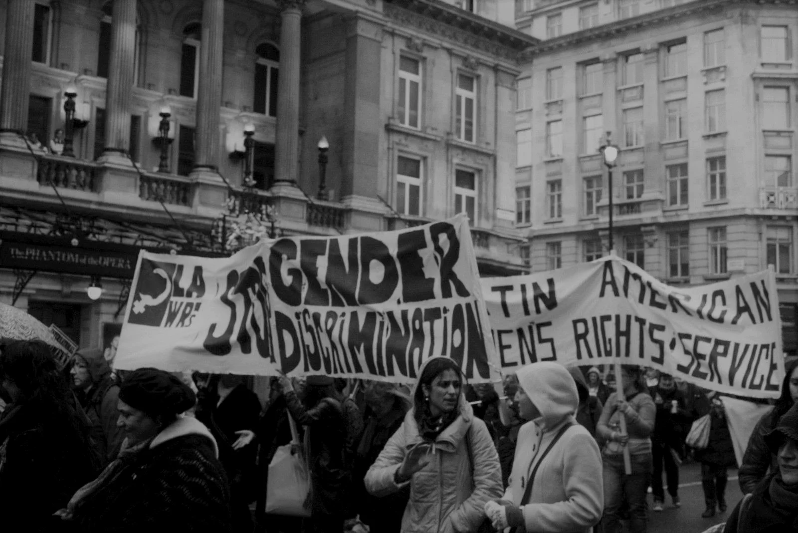 LAWRS Latin American Women's Rights Service Protesting Banners